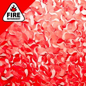 Red Camouflage Netting Off The Roll, Flame Retardant.